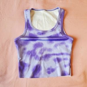 Razor Back Cropped Tie Dye Top